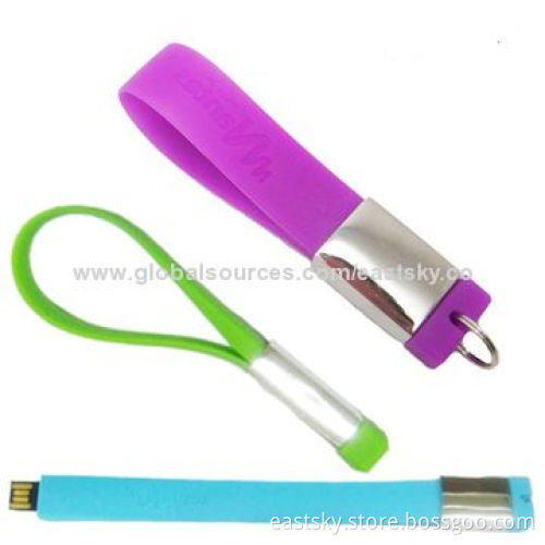 Bracelet Keyring USB Drive, OEM Orders are Accepted, Capacity of 64MB to 32GB